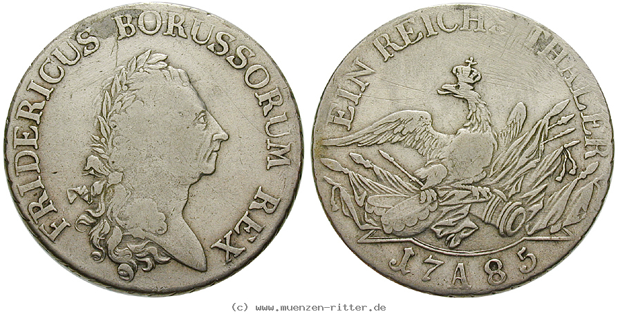 Klicken Sie auf das Bild um es auf Ihrem Rechner zu speichern brandenburg-preussen-friedrich-ii-reichstaler/35638.jpg