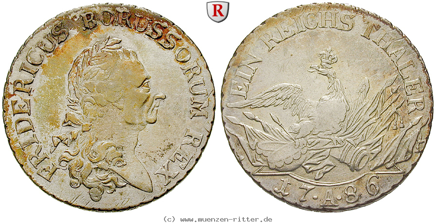 Klicken Sie auf das Bild um es auf Ihrem Rechner zu speichern brandenburg-preussen-friedrich-ii-reichstaler/36143.jpg