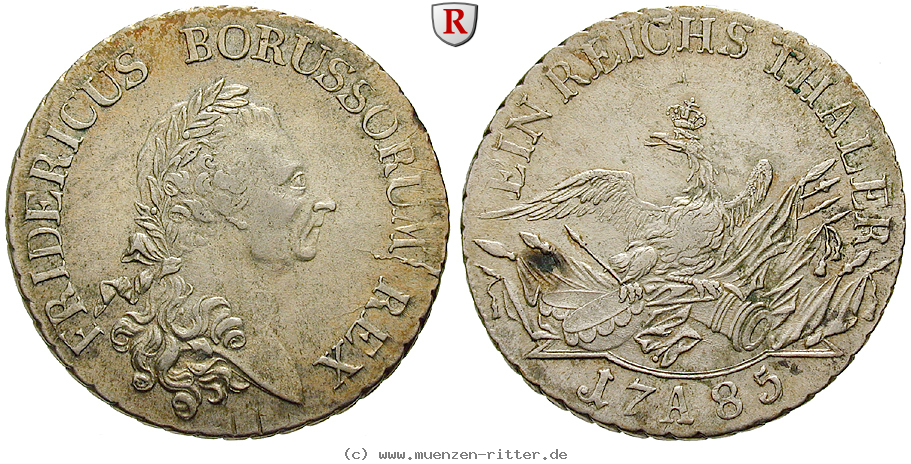 Klicken Sie auf das Bild um es auf Ihrem Rechner zu speichern brandenburg-preussen-friedrich-ii-reichstaler/39674.jpg