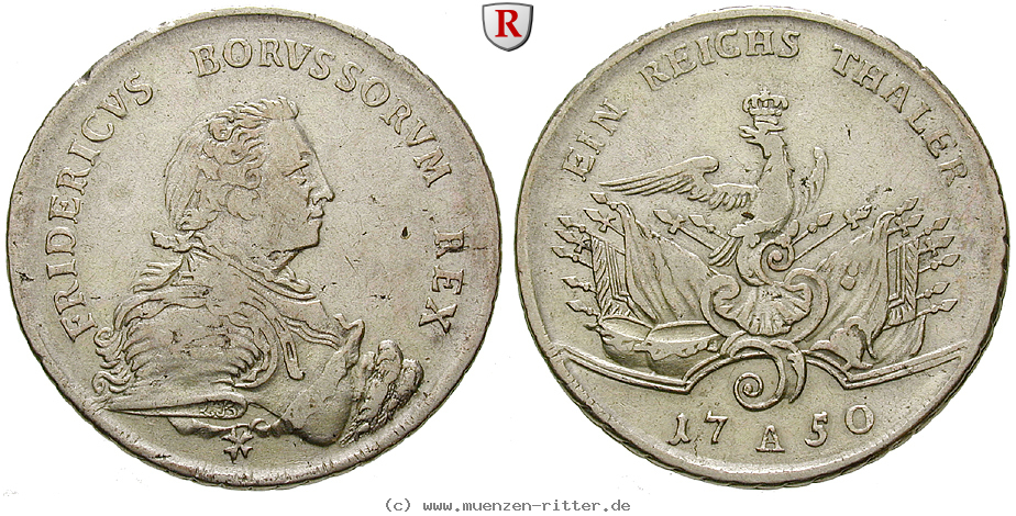 Klicken Sie auf das Bild um es auf Ihrem Rechner zu speichern brandenburg-preussen-friedrich-ii-reichstaler/39730.jpg