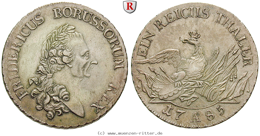 Klicken Sie auf das Bild um es auf Ihrem Rechner zu speichern brandenburg-preussen-friedrich-ii-reichstaler/46018.jpg