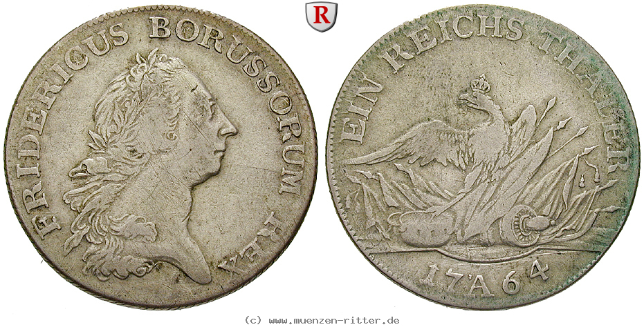 Klicken Sie auf das Bild um es auf Ihrem Rechner zu speichern brandenburg-preussen-friedrich-ii-reichstaler/50835.jpg