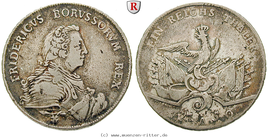 Klicken Sie auf das Bild um es auf Ihrem Rechner zu speichern brandenburg-preussen-friedrich-ii-reichstaler/51071.jpg