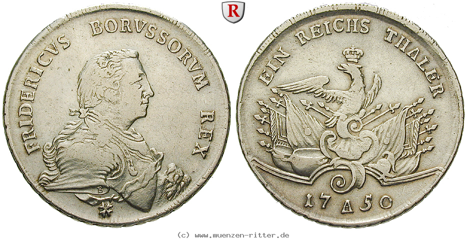 Klicken Sie auf das Bild um es auf Ihrem Rechner zu speichern brandenburg-preussen-friedrich-ii-reichstaler/55544.jpg