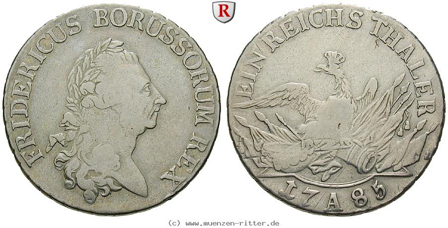 Klicken Sie auf das Bild um es auf Ihrem Rechner zu speichern brandenburg-preussen-friedrich-ii-reichstaler/65928.jpg