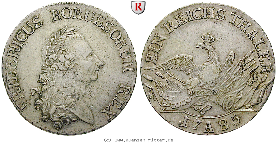 Klicken Sie auf das Bild um es auf Ihrem Rechner zu speichern brandenburg-preussen-friedrich-ii-reichstaler/70632.jpg