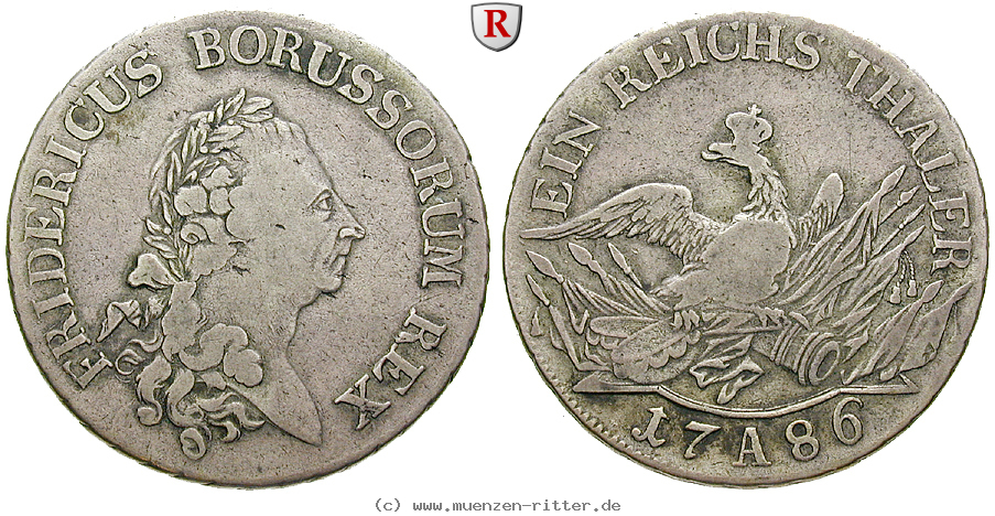 Klicken Sie auf das Bild um es auf Ihrem Rechner zu speichern brandenburg-preussen-friedrich-ii-reichstaler/72389.jpg