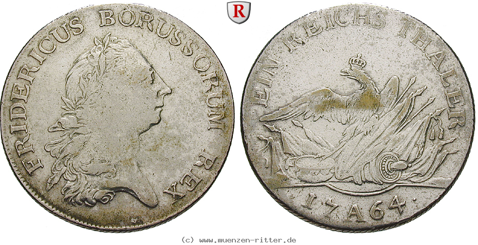 Klicken Sie auf das Bild um es auf Ihrem Rechner zu speichern brandenburg-preussen-friedrich-ii-reichstaler/73655.jpg
