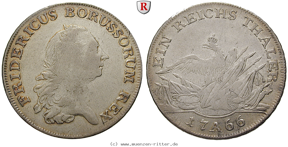 Klicken Sie auf das Bild um es auf Ihrem Rechner zu speichern brandenburg-preussen-friedrich-ii-reichstaler/74698.jpg