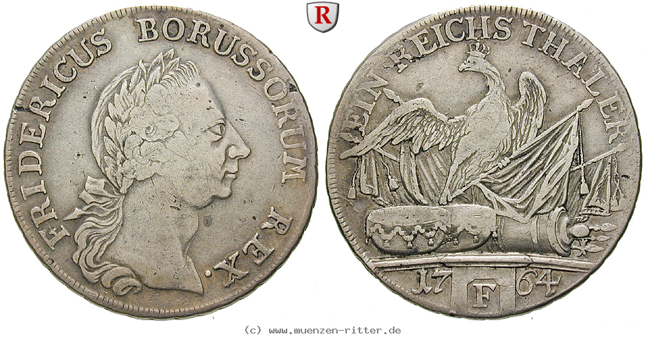 Klicken Sie auf das Bild um es auf Ihrem Rechner zu speichern brandenburg-preussen-friedrich-ii-reichstaler/76061.jpg