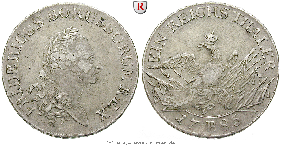 Klicken Sie auf das Bild um es auf Ihrem Rechner zu speichern brandenburg-preussen-friedrich-ii-reichstaler/76183.jpg