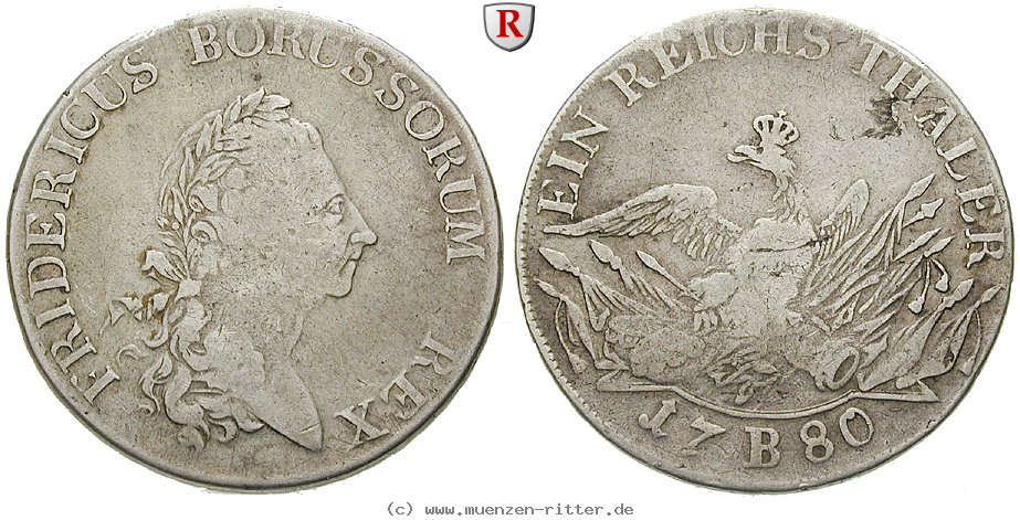 Klicken Sie auf das Bild um es auf Ihrem Rechner zu speichern brandenburg-preussen-friedrich-ii-reichstaler/76291.jpg