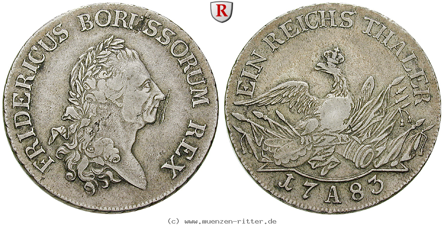 Klicken Sie auf das Bild um es auf Ihrem Rechner zu speichern brandenburg-preussen-friedrich-ii-reichstaler/76505.jpg