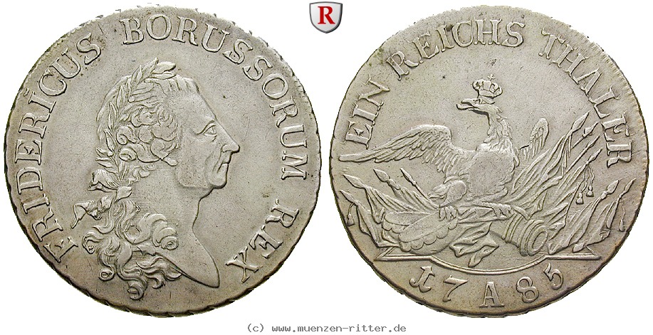 Klicken Sie auf das Bild um es auf Ihrem Rechner zu speichern brandenburg-preussen-friedrich-ii-reichstaler/82099.jpg