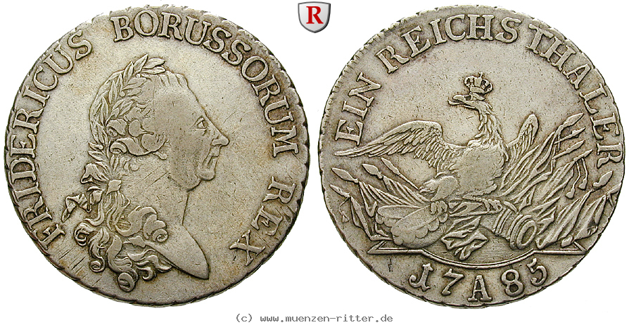 Klicken Sie auf das Bild um es auf Ihrem Rechner zu speichern brandenburg-preussen-friedrich-ii-reichstaler/89821.jpg