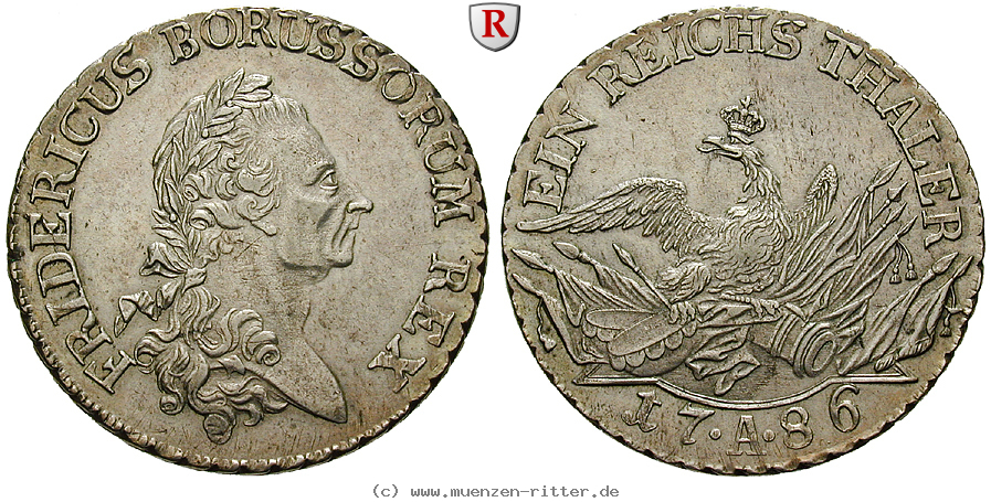 Klicken Sie auf das Bild um es auf Ihrem Rechner zu speichern brandenburg-preussen-friedrich-ii-reichstaler/93702.jpg