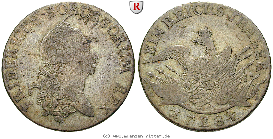Klicken Sie auf das Bild um es auf Ihrem Rechner zu speichern brandenburg-preussen-friedrich-ii-reichstaler/94286.jpg