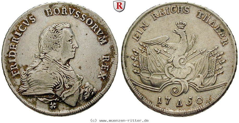 Klicken Sie auf das Bild um es auf Ihrem Rechner zu speichern brandenburg-preussen-friedrich-ii-reichstaler/95178.jpg