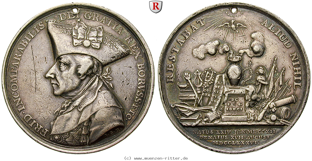 Klicken Sie auf das Bild um es auf Ihrem Rechner zu speichern brandenburg-preussen-friedrich-ii-silbermedaille/62449.jpg