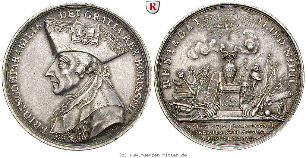 Klicken Sie auf das Bild um es auf Ihrem Rechner zu speichern brandenburg-preussen-friedrich-ii-silbermedaille/76184.jpg
