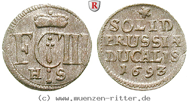 Klicken Sie auf das Bild um es auf Ihrem Rechner zu speichern brandenburg-preussen-friedrich-iii-schilling/27650.jpg