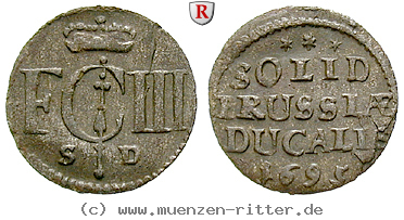 Klicken Sie auf das Bild um es auf Ihrem Rechner zu speichern brandenburg-preussen-friedrich-iii-schilling/27654.jpg