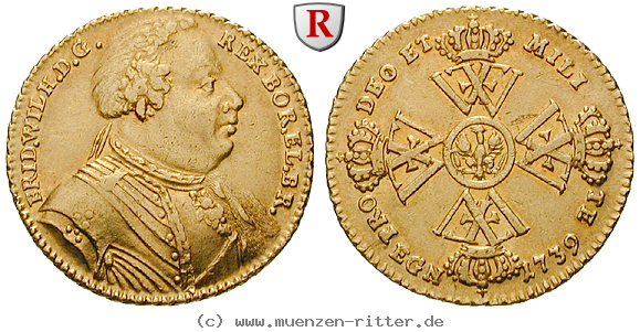 Klicken Sie auf das Bild um es auf Ihrem Rechner zu speichern brandenburg-preussen-friedrich-wilhelm-i-1-2-wilhelms-d-or/26078.jpg