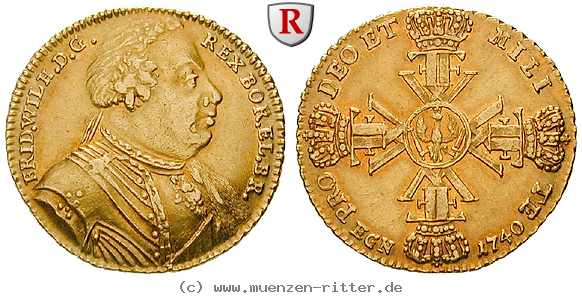 Klicken Sie auf das Bild um es auf Ihrem Rechner zu speichern brandenburg-preussen-friedrich-wilhelm-i-1-2-wilhelms-d-or/57257.jpg