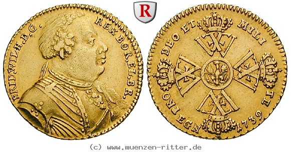Klicken Sie auf das Bild um es auf Ihrem Rechner zu speichern brandenburg-preussen-friedrich-wilhelm-i-1-2-wilhelms-d-or/92331.jpg