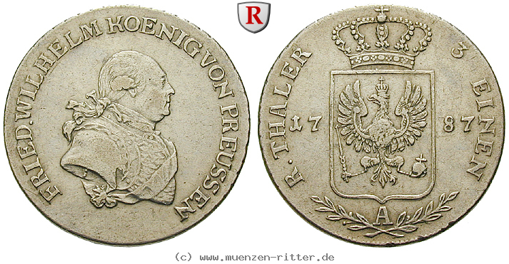 Klicken Sie auf das Bild um es auf Ihrem Rechner zu speichern brandenburg-preussen-friedrich-wilhelm-ii-1-3-reichstaler/32451.jpg