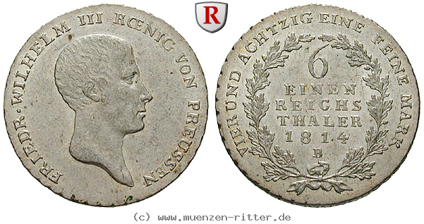 Klicken Sie auf das Bild um es auf Ihrem Rechner zu speichern brandenburg-preussen-friedrich-wilhelm-iii-1-6-taler/79759.jpg