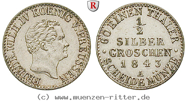 Klicken Sie auf das Bild um es auf Ihrem Rechner zu speichern brandenburg-preussen-friedrich-wilhelm-iv-1-2-silbergroschen/42974.jpg