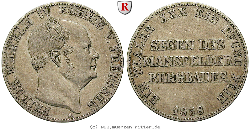 brandenburg-preussen-friedrich-wilhelm-iv-ausbeutevereinstaler/101402.jpg