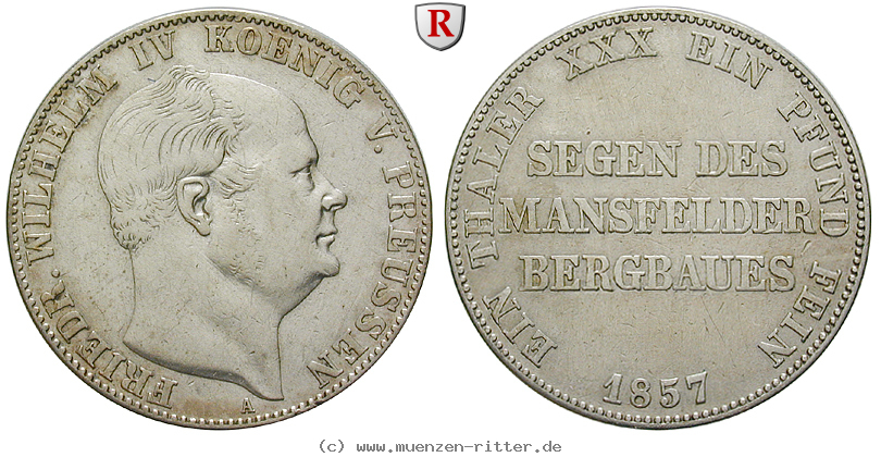 Klicken Sie auf das Bild um es auf Ihrem Rechner zu speichern brandenburg-preussen-friedrich-wilhelm-iv-ausbeutevereinstaler/82545.jpg