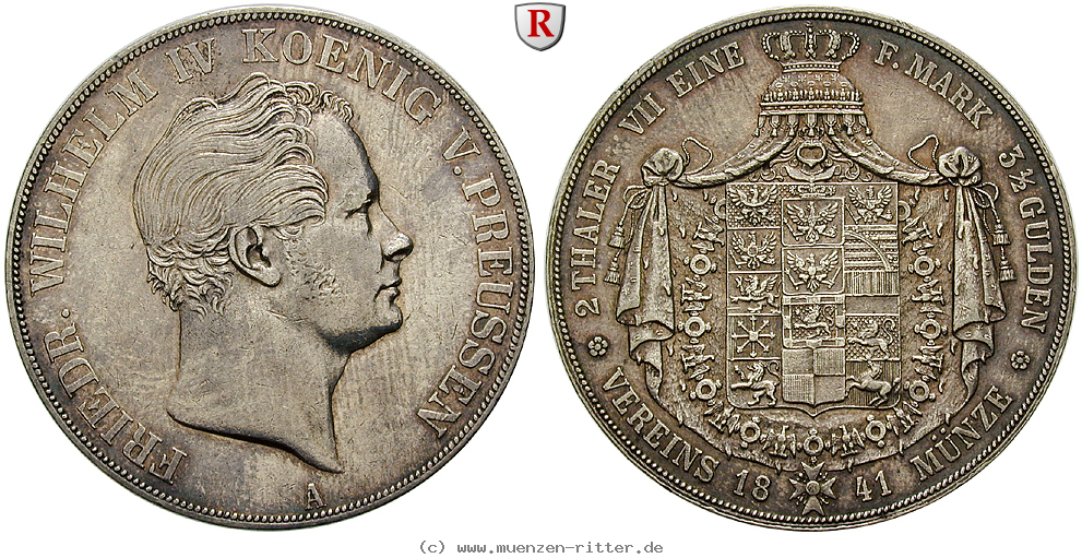 Klicken Sie auf das Bild um es auf Ihrem Rechner zu speichern brandenburg-preussen-friedrich-wilhelm-iv-vereinsdoppeltaler/101755.jpg