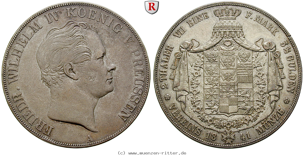 Klicken Sie auf das Bild um es auf Ihrem Rechner zu speichern brandenburg-preussen-friedrich-wilhelm-iv-vereinsdoppeltaler/103848.jpg