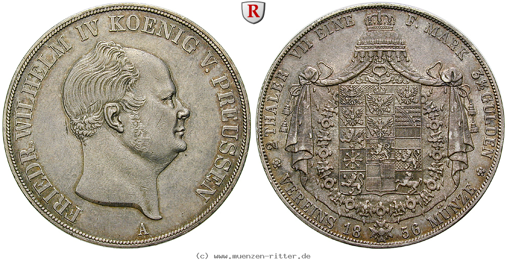 Klicken Sie auf das Bild um es auf Ihrem Rechner zu speichern brandenburg-preussen-friedrich-wilhelm-iv-vereinsdoppeltaler/83641.jpg