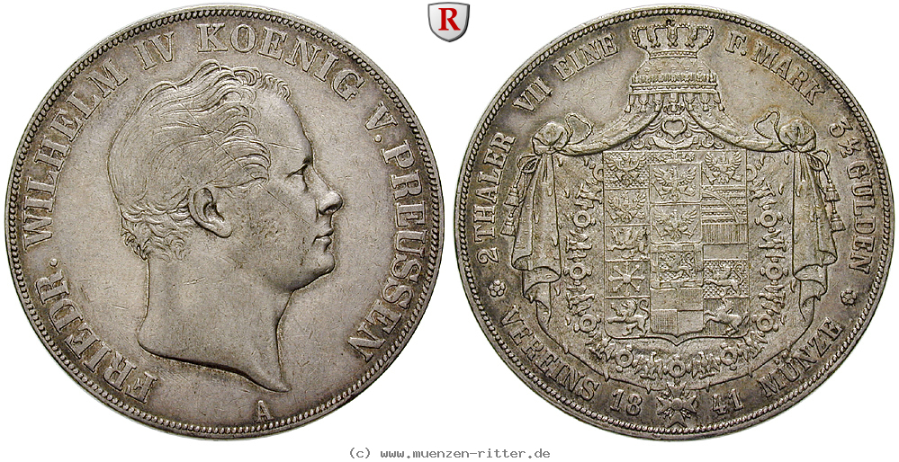 Klicken Sie auf das Bild um es auf Ihrem Rechner zu speichern brandenburg-preussen-friedrich-wilhelm-iv-vereinsdoppeltaler/84437.jpg