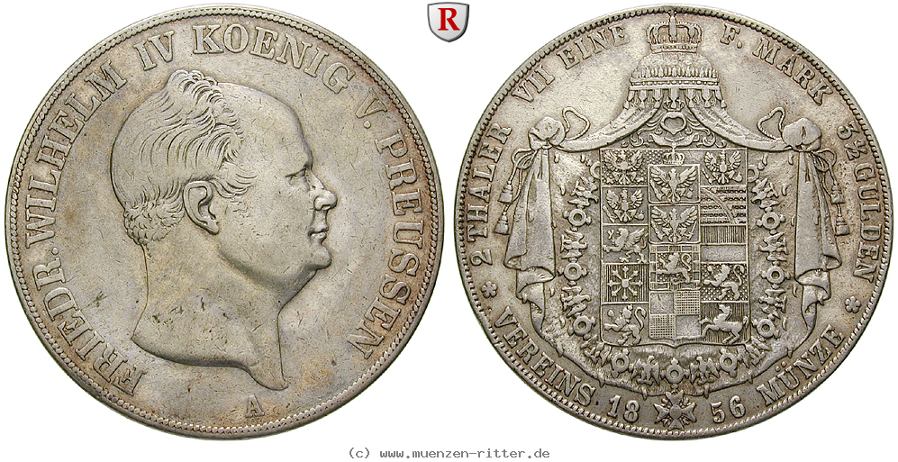 Klicken Sie auf das Bild um es auf Ihrem Rechner zu speichern brandenburg-preussen-friedrich-wilhelm-iv-vereinsdoppeltaler/86508.jpg
