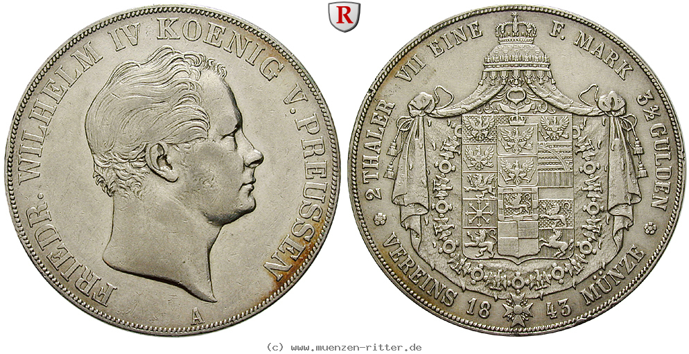Klicken Sie auf das Bild um es auf Ihrem Rechner zu speichern brandenburg-preussen-friedrich-wilhelm-iv-vereinsdoppeltaler/92910.jpg