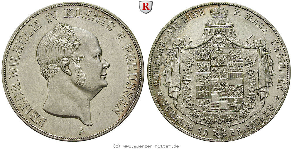 Klicken Sie auf das Bild um es auf Ihrem Rechner zu speichern brandenburg-preussen-friedrich-wilhelm-iv-vereinsdoppeltaler/92911.jpg