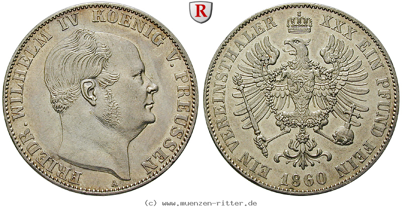 Klicken Sie auf das Bild um es auf Ihrem Rechner zu speichern brandenburg-preussen-friedrich-wilhelm-iv-vereinstaler/100257.jpg