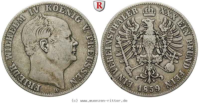 Klicken Sie auf das Bild um es auf Ihrem Rechner zu speichern brandenburg-preussen-friedrich-wilhelm-iv-vereinstaler/19070.jpg