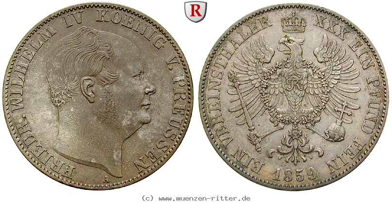 Klicken Sie auf das Bild um es auf Ihrem Rechner zu speichern brandenburg-preussen-friedrich-wilhelm-iv-vereinstaler/26963.jpg