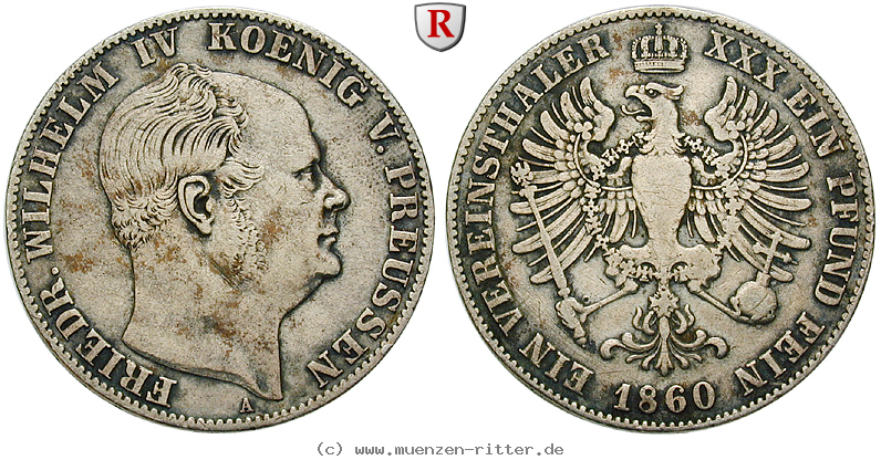 Klicken Sie auf das Bild um es auf Ihrem Rechner zu speichern brandenburg-preussen-friedrich-wilhelm-iv-vereinstaler/35642.jpg