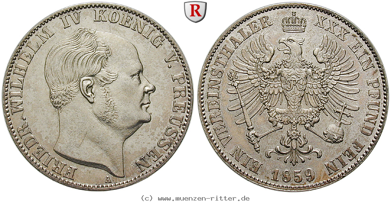 Klicken Sie auf das Bild um es auf Ihrem Rechner zu speichern brandenburg-preussen-friedrich-wilhelm-iv-vereinstaler/85139.jpg