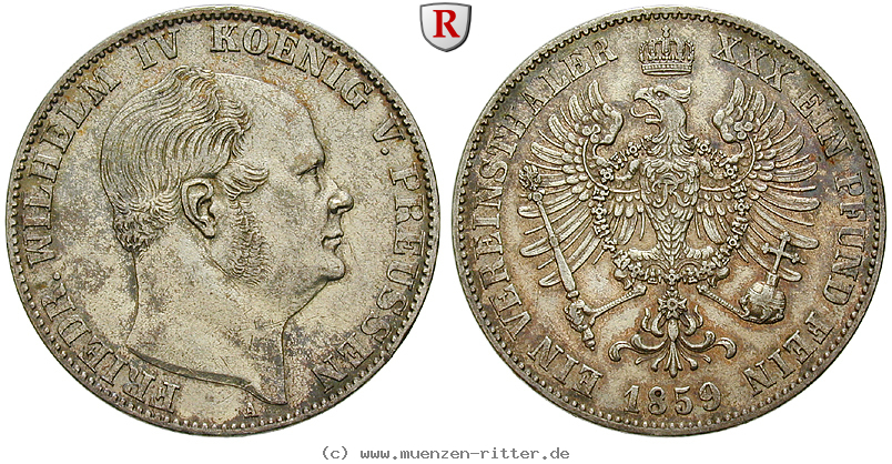 Klicken Sie auf das Bild um es auf Ihrem Rechner zu speichern brandenburg-preussen-friedrich-wilhelm-iv-vereinstaler/94292.jpg