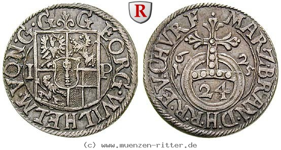 Klicken Sie auf das Bild um es auf Ihrem Rechner zu speichern brandenburg-preussen-georg-wilhelm-1-24-taler/81745.jpg