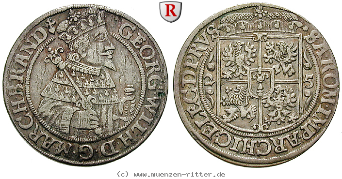 Klicken Sie auf das Bild um es auf Ihrem Rechner zu speichern brandenburg-preussen-georg-wilhelm-1-4-taler/97006.jpg