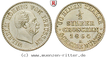 Klicken Sie auf das Bild um es auf Ihrem Rechner zu speichern brandenburg-preussen-wilhelm-i-1-2-silbergroschen/54495.jpg